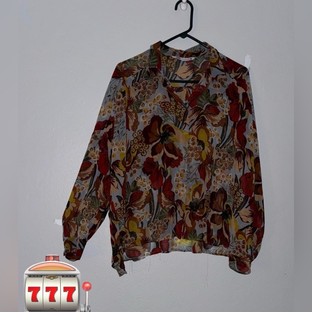 Zara Multicolor Floral Blouse